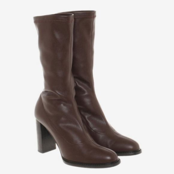Like new Stella McCartney boots size 35 (burgundy color, Fits 35.5) - Picture 4 of 5